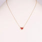 Red Ellie Glitter Heart Necklace