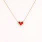 Red Ellie Glitter Heart Necklace