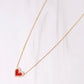 Red Ellie Glitter Heart Necklace