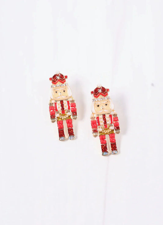 Embellished Nutcracker Earrings