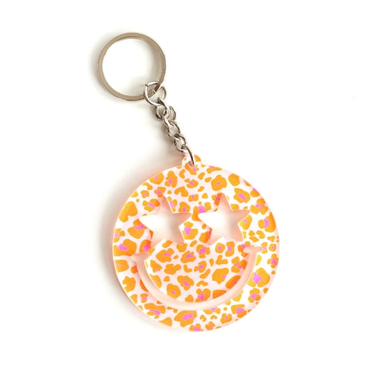 Viv & Lou Smitten Kitten Star Eyes Smile Keychain