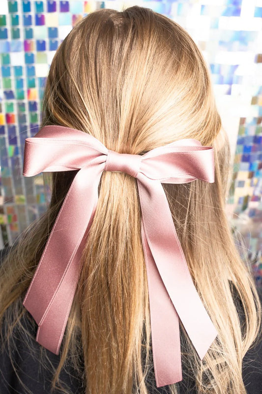 Picture Perfect Mauve Hair Bow Barrette