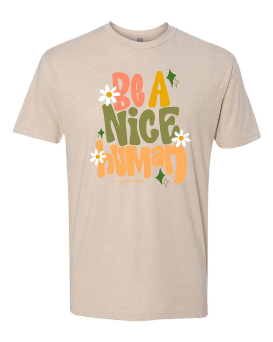 Southernology Groovy Be a Nice Human Statement Tee Ashton Brye