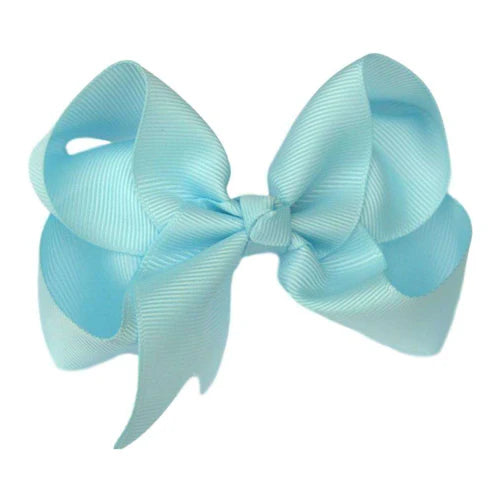 4" Light Blue Bow