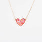 Red Multi Hana Heart Confetti Necklace