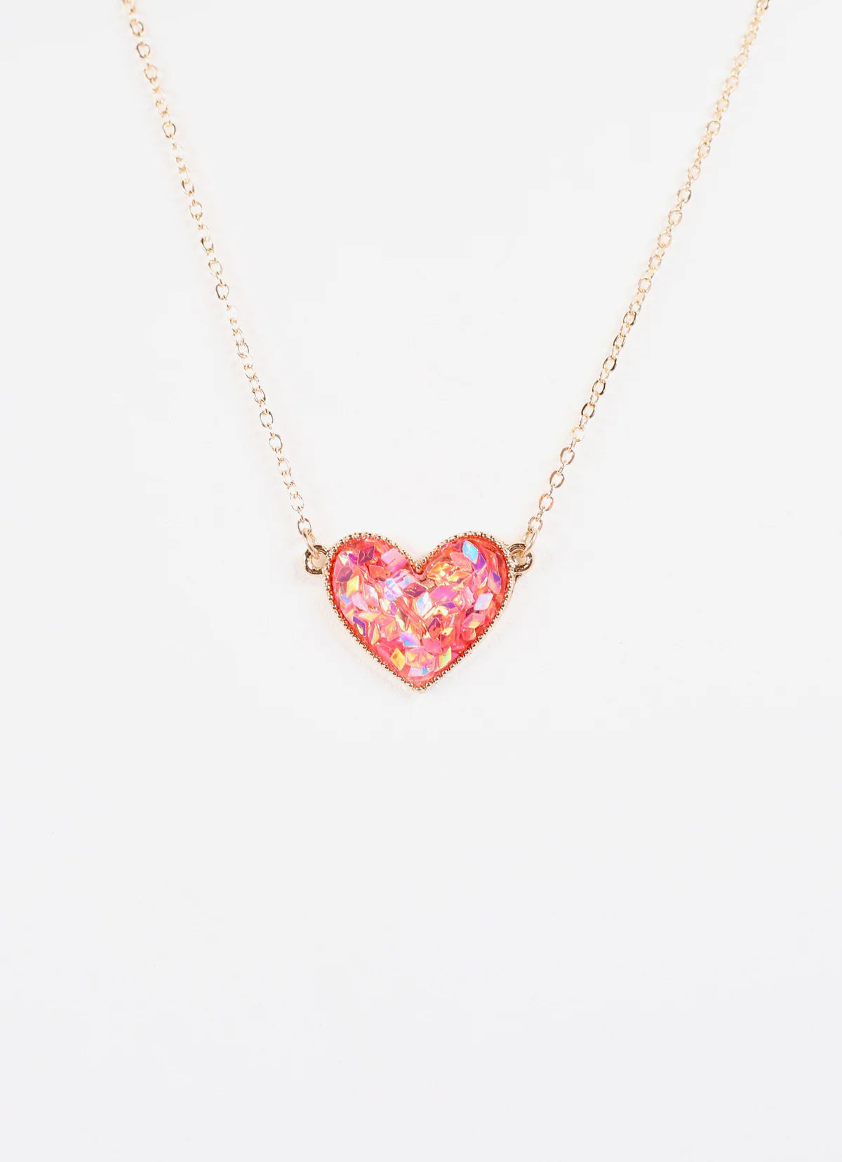 Red Multi Hana Heart Confetti Necklace