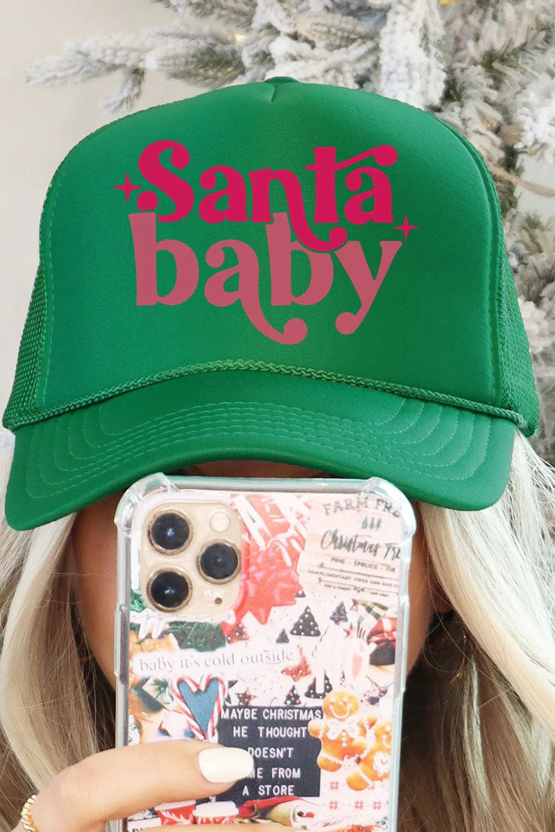 Santa Baby Otto Kelly Green Foam Front Trucker Hat