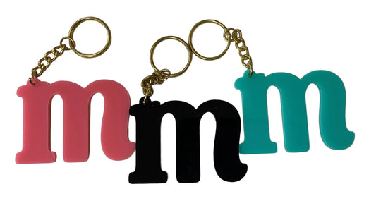 M - Back To The Basics Single Initial Acrylic Keychain