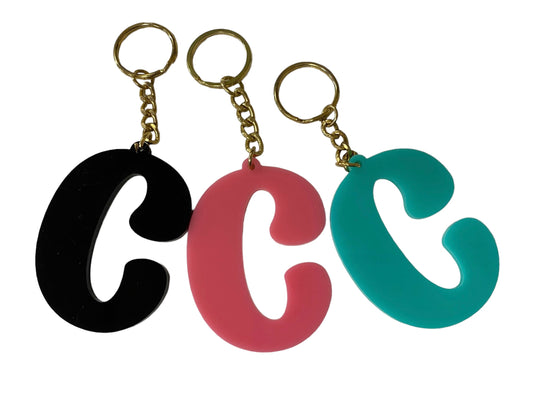 C - Back To The Basics Single Initial Acrylic Keychain