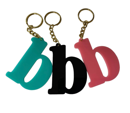 B - Back To The Basics Single Initial Acrylic Keychain