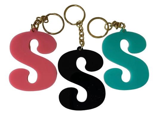 S - Back To The Basics Single Initial Acrylic Keychain