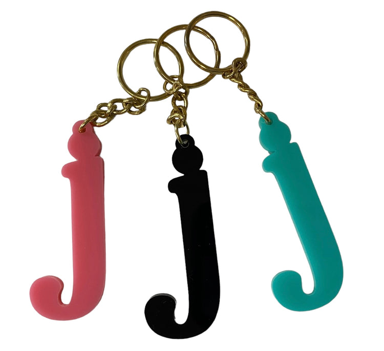 J - Back To The Basics Single Initial Acrylic Keychain