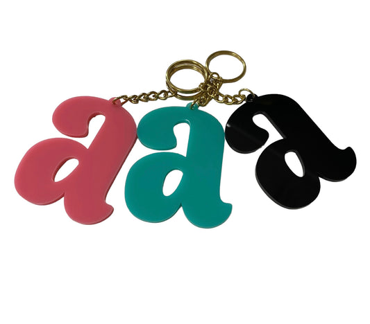 A - Back To The Basics Single Initial Acrylic Keychain