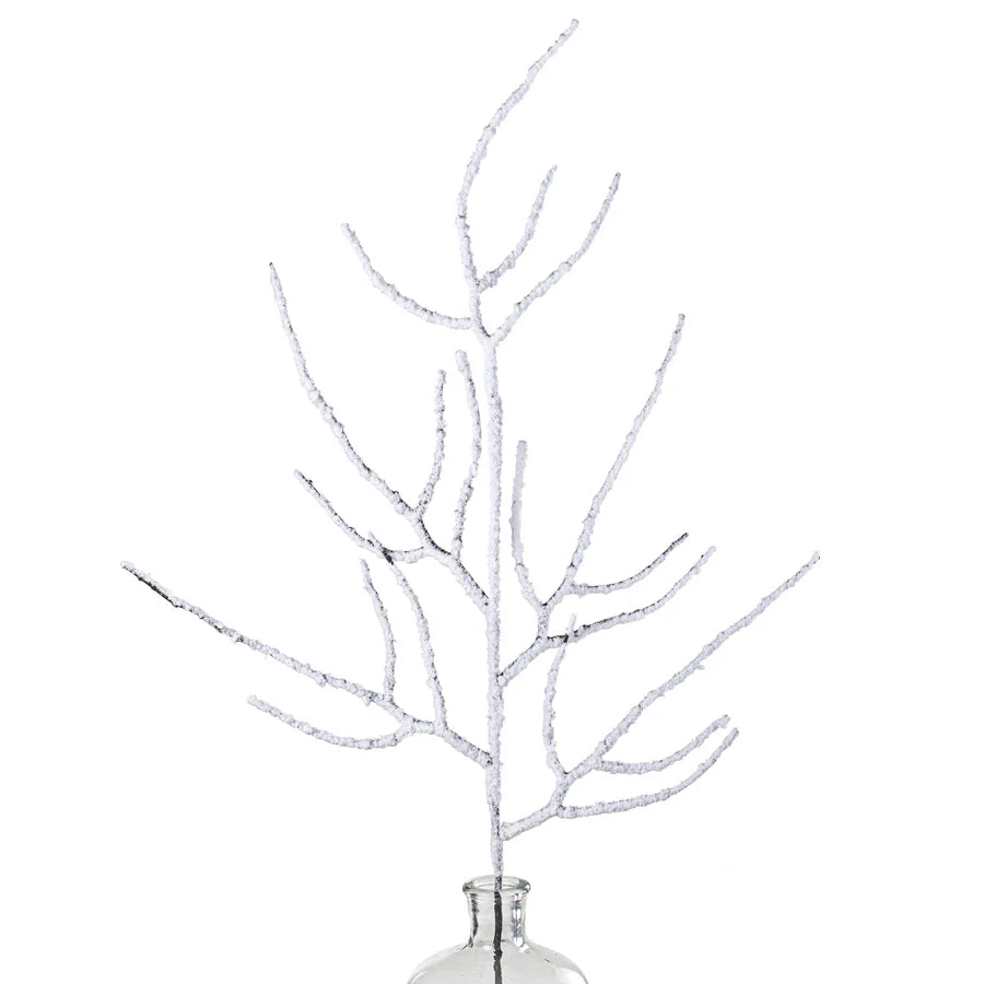 36" Snow Twig Spray