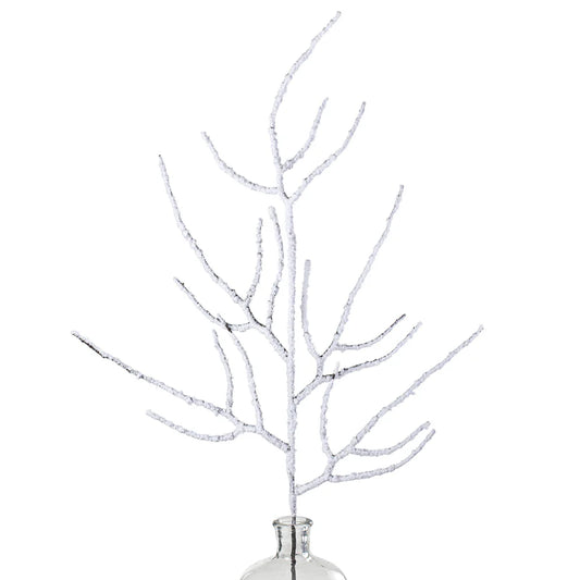 36" Snow Twig Spray
