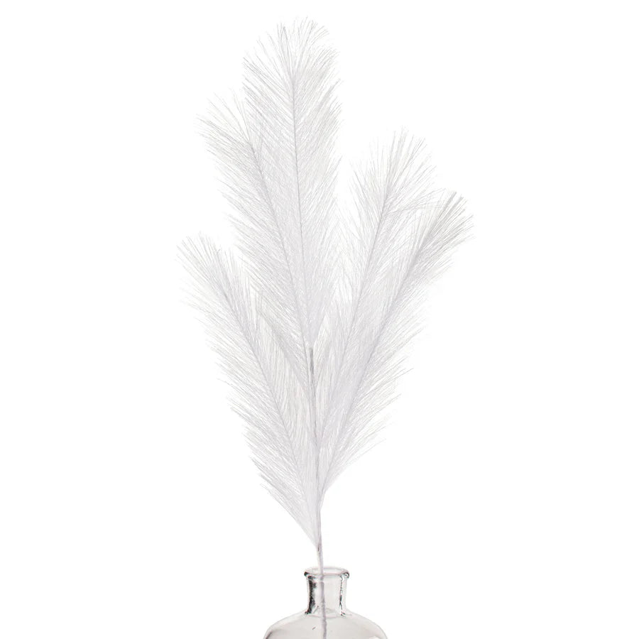 32" White Pampas Grass Spray