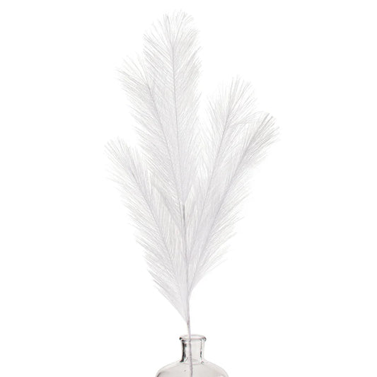 32" White Pampas Grass Spray