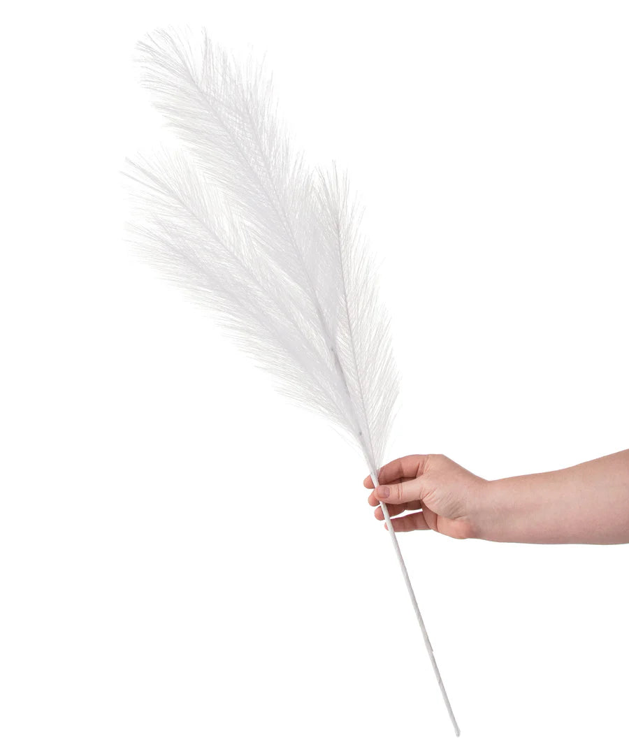 32" White Pampas Grass Spray