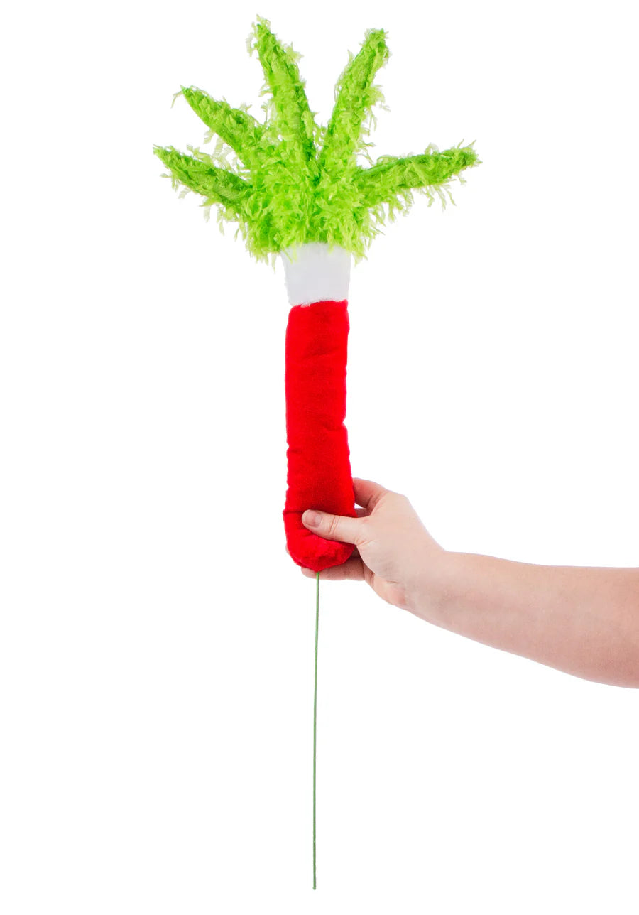 28" Furry Grinch Hand Spray: Lime Green