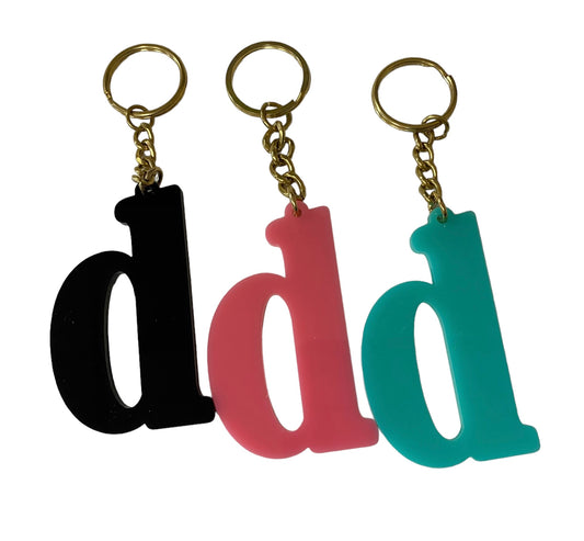 D - Back To The Basics Single Initial Acrylic Keychain