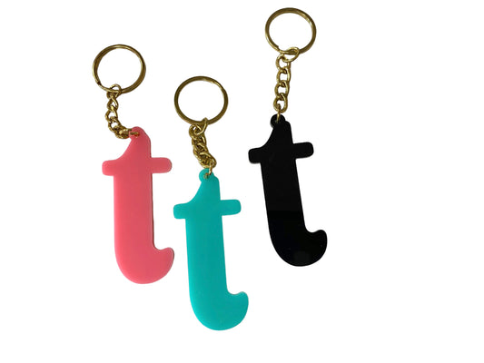 T - Back To The Basics Single Initial Acrylic Keychain