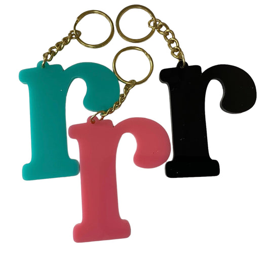 R - Back To The Basics Single Initial Acrylic Keychain