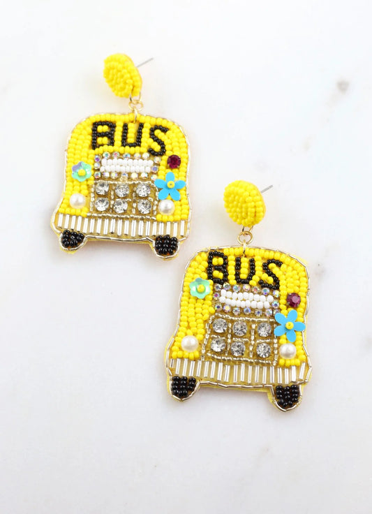 School Bus Earring YELLOW