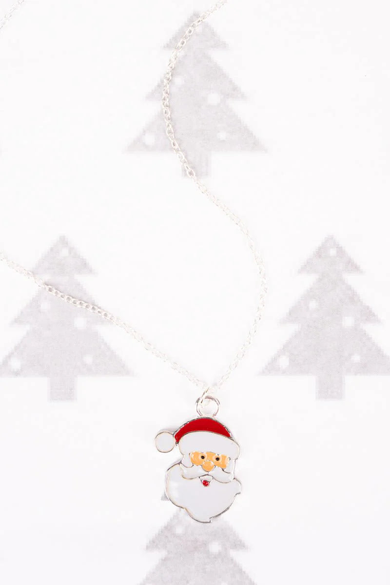 Kris Kringle Silvertone Necklace