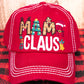 Distressed Red 'Mama Claus' Cap