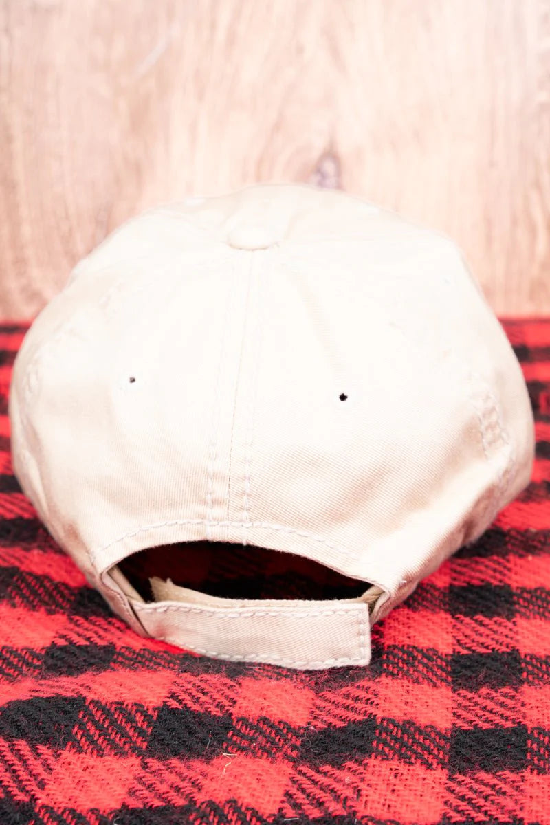 Distressed Stone 'Mama Claus' Cap