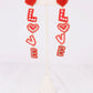 Red Love Embellished Drop Earrings