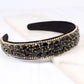 Betty Jeweled Headband Black