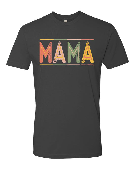 Southernology Mama Color Block Statement Tee