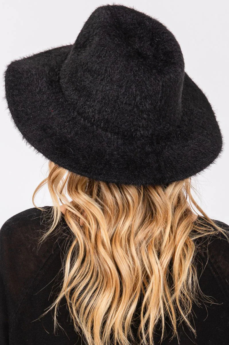 Black Fairbanks Fuzzy Fedora