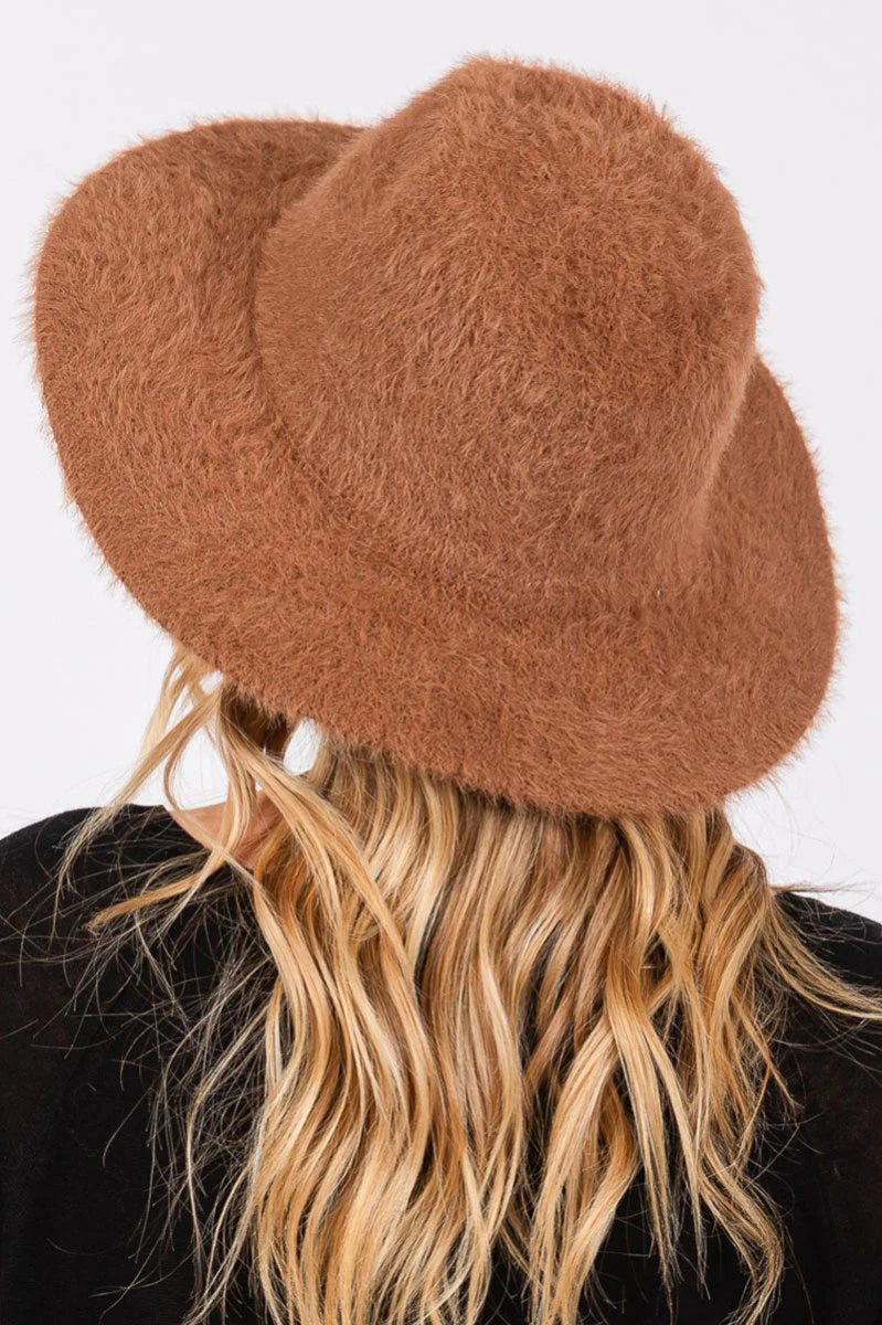 Brown Fairbanks Fuzzy Fedora