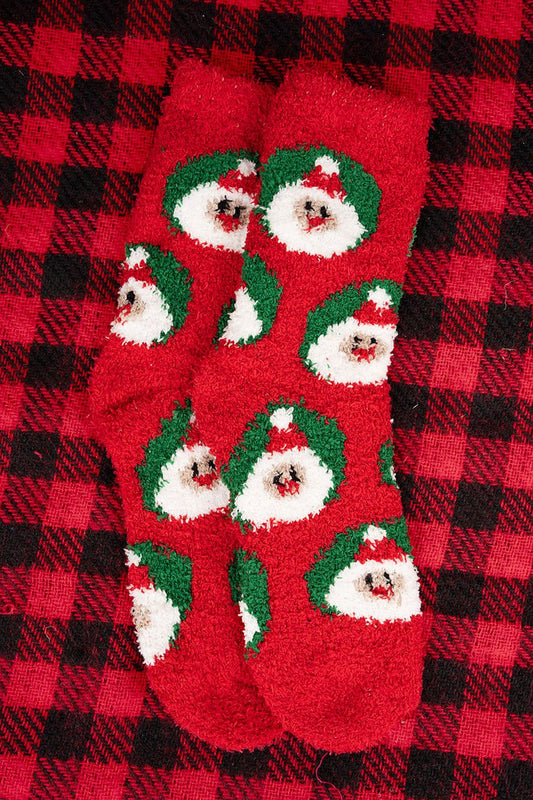 Believe in Santa Fuzzy Socks