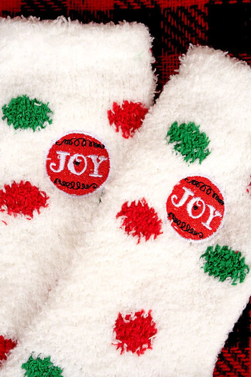 Comfort and Joy Polka Dot Socks