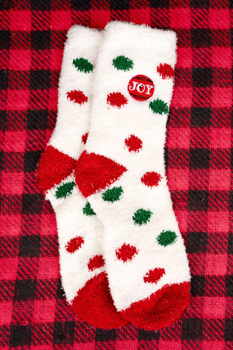 Comfort and Joy Polka Dot Socks