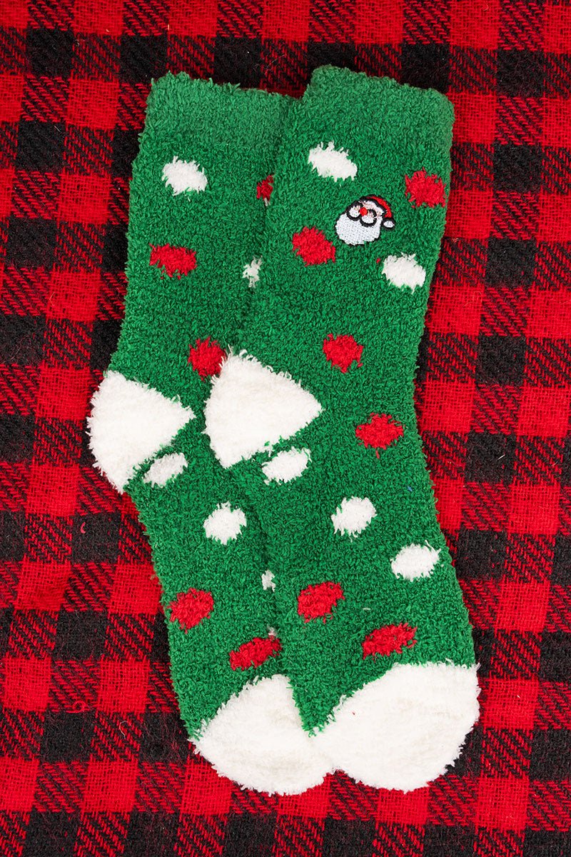 Christmas Magic Santa Polka Dot Socks