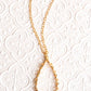 Teresa Teardrop Worn Goldtone Necklace