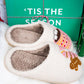 Hot Cocoa Season White Plush Slippers