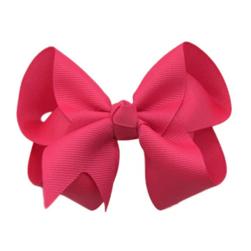 4" Neon Pink Bow