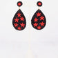 Caroline Hill Black Red Clinton Star Earrings