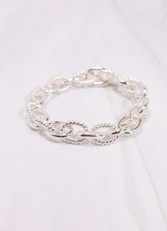 Caroline Hill Silver Ashton Link Bracelet