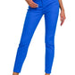 Womens Zenana High Rise Skinny Color Stretch Denim Ocean Blue