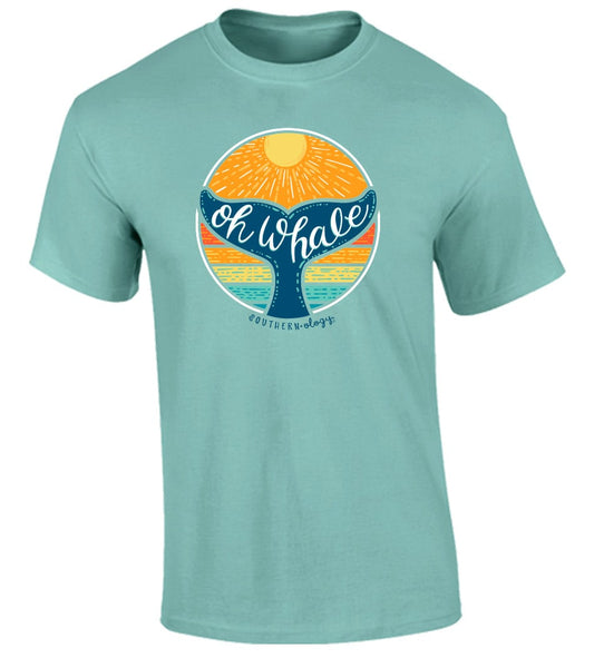 Southernology Oh Whale Sunset Chalky Mint Tee