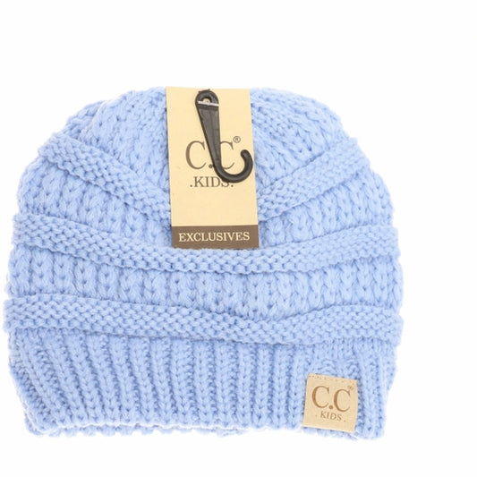 Kids Solid C.C Beanie Pale Blue
