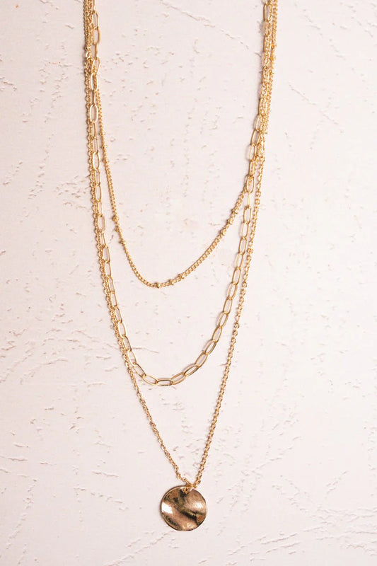 Crystal Avenue Bliss Corner Goldtone Layered Necklace