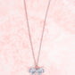 Crystal Avenue Pearl Bow Silvertone Necklace