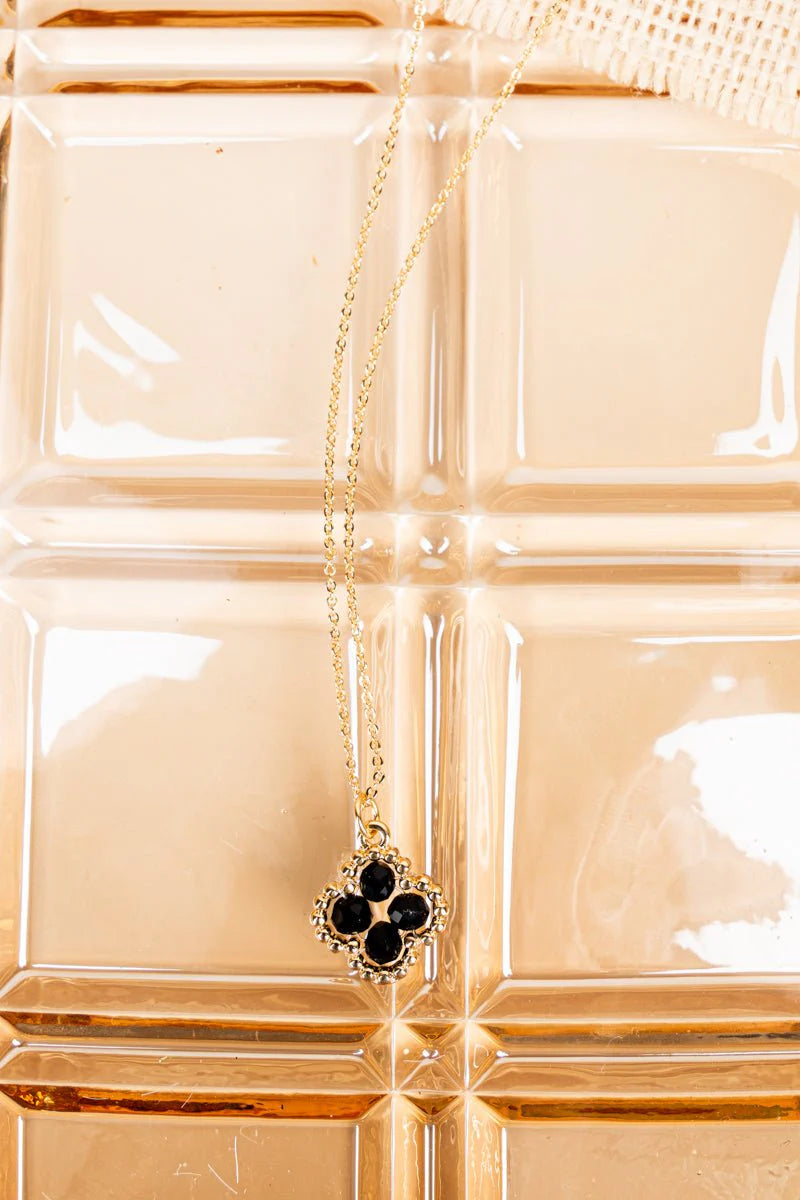 Crystal Avenue Farah Black Morocco Necklace